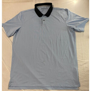 Short Par 4 By Greyson Polo Shirt Men’s XL Gold Light Blue